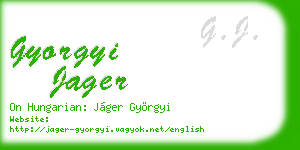 gyorgyi jager business card